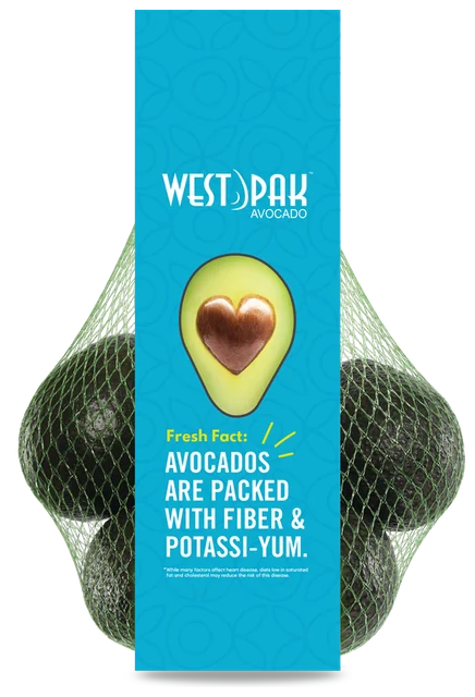 The turquoise West Pak Nutritional avocado bag