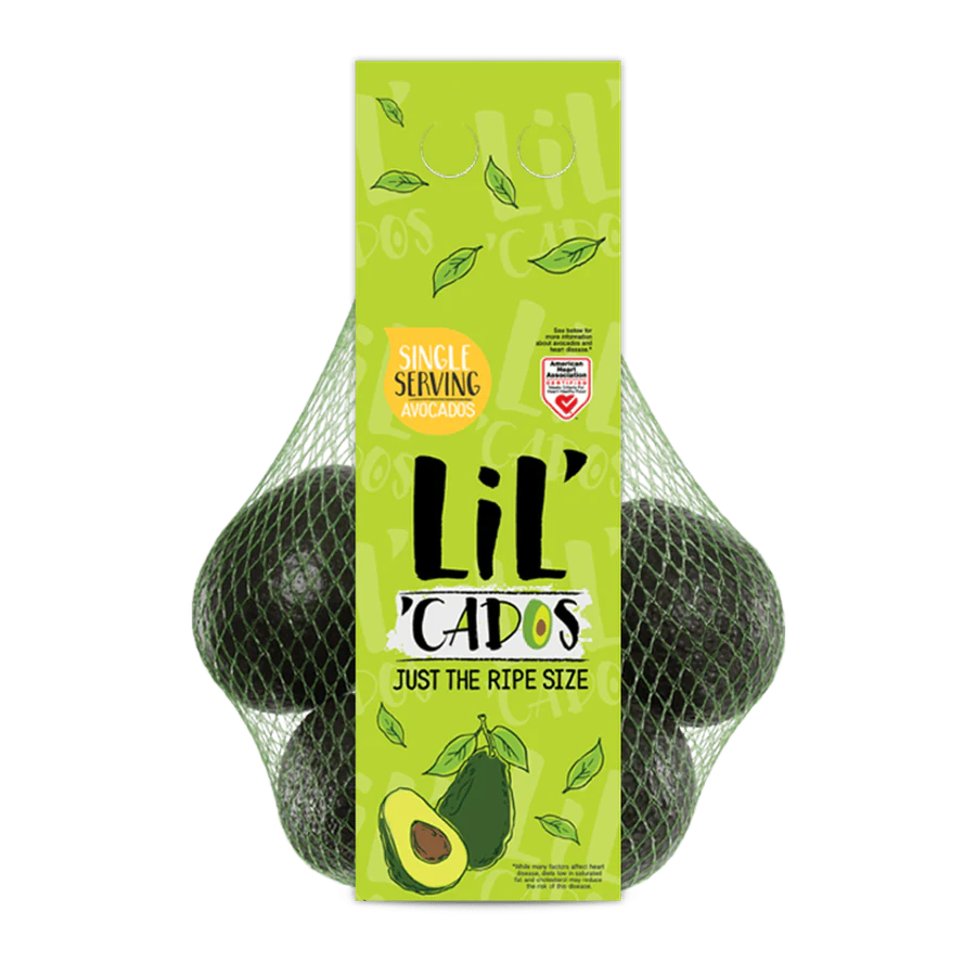 The lime-green Lil’ Cados single-serving avocado bag